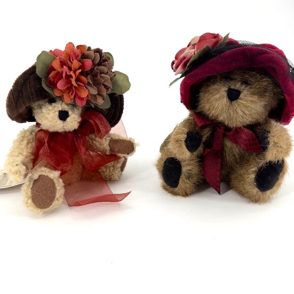NWT VTG (2) 1990 Boyds Bears Adaline Bearett & Sylvia G. Bearimore Collectibles - Picture 1 of 13